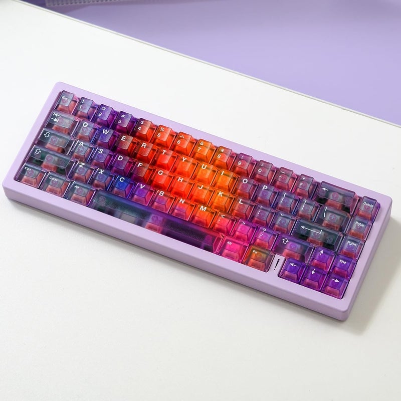 Sumgsn Gradient Clear Keycaps AI 3D Transfer Cherry Profile Transparent Keycap Set Fit for 60% 65% 75% Mechanical Keyboard Cherry Mx Switches - Image 3